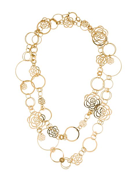 chanel camellia flower necklace australia|Chanel flower necklace.